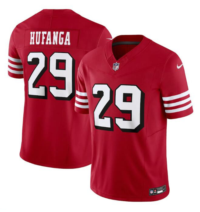 Men's San Francisco 49ers #29 Talanoa Hufanga New Red 2023 F.U.S.E. Football Stitched Jersey